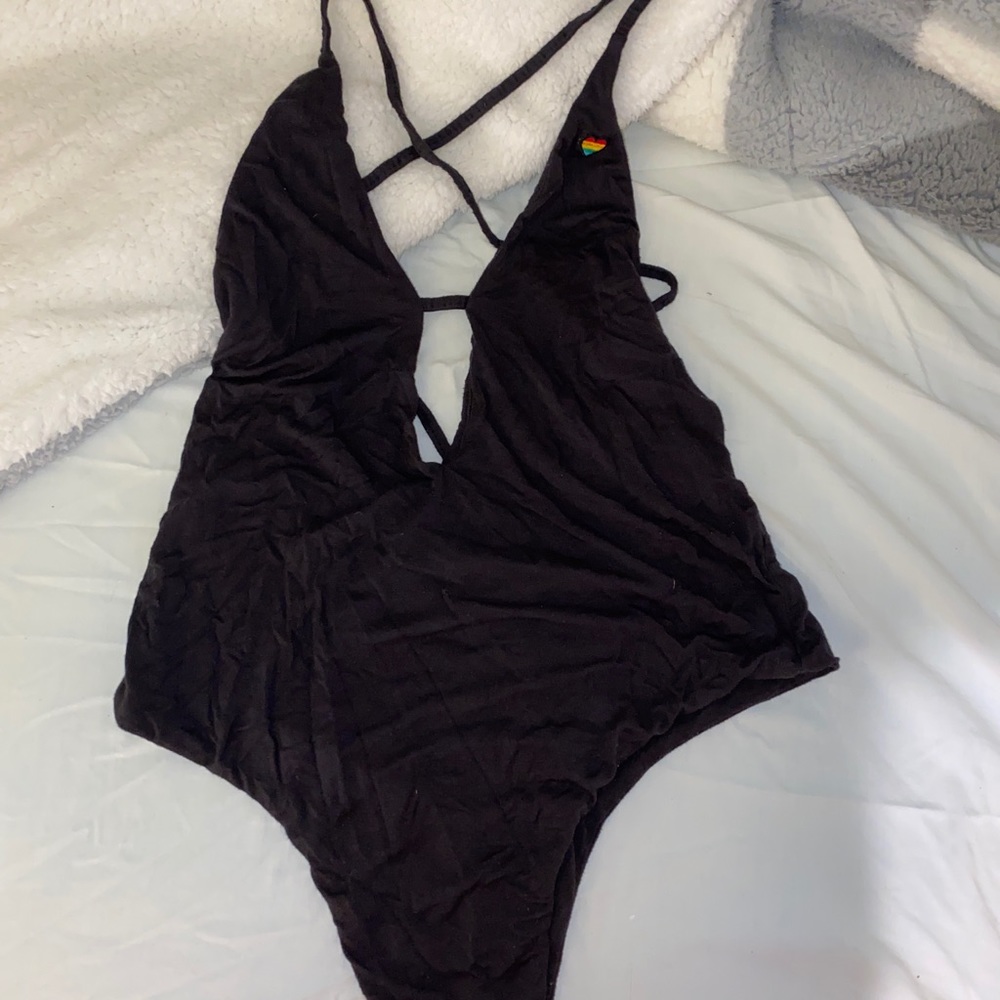 Spiritual gangster black bodysuit large